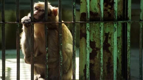 mono encerrado